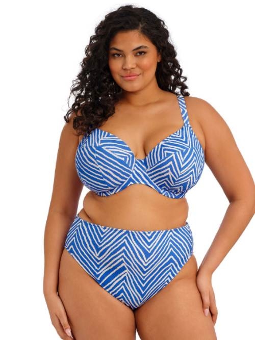Elomi Swim Fiji Falls blauw/wit soft-cup bikinitop