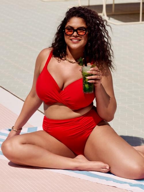 Elomi Swim Plain Sailing rood soft-cup bikinitop