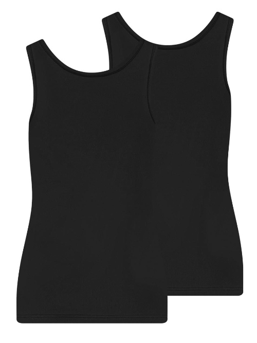RJ Bodywear Pure Color Extra comfort zwart dames hemd
