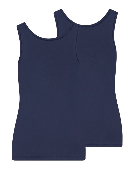 RJ Bodywear Pure Color Extra comfort marine blauw dames hemd