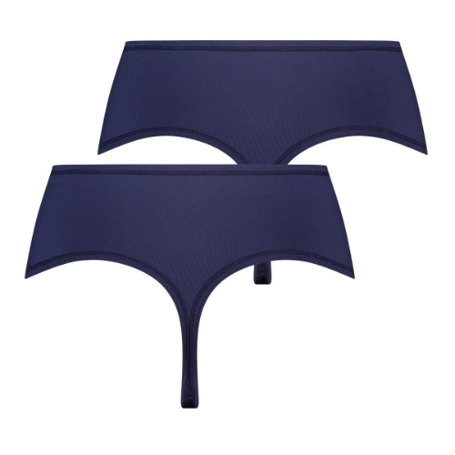 RJ Bodywear Pure Color Extra comfort marine blauw string