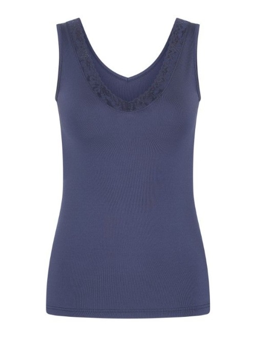 RJ Bodywear Pure Color marine blauw dames hemd