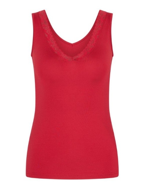 RJ Bodywear Pure Color rood dames hemd