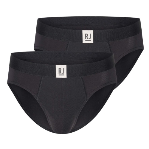 RJ Bodywear Men Pure Color zwart sport  slip
