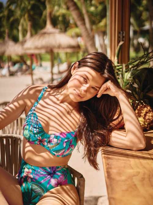 Rosa Faia Badmode Federica blauw voorgevormde bikinitop