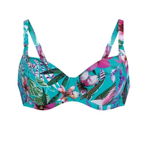 Rosa Faia Badmode Federica blauw voorgevormde bikinitop