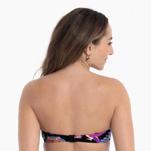 Rosa Faia Badmode Ella zwart/print voorgevormde bikinitop