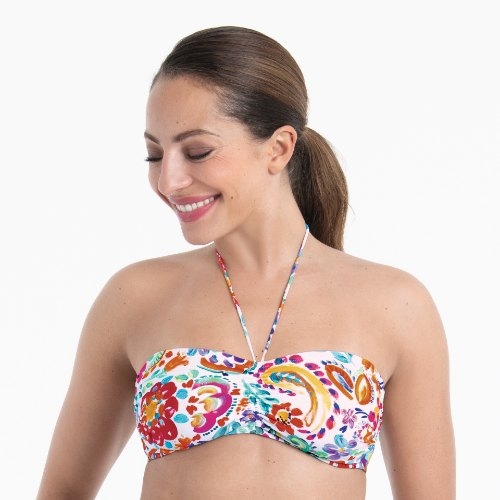 Anita Care Santa Rosa wit/print prothese bikinitop