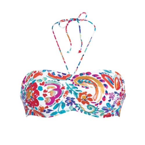 Anita Care Santa Rosa wit/print prothese bikinitop