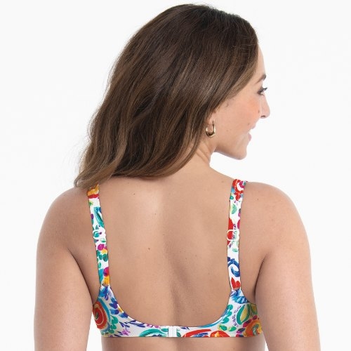 Rosa Faia Badmode Hermine wit/print soft-cup bikinitop