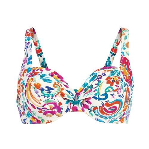Rosa Faia Badmode Hermine wit/print soft-cup bikinitop