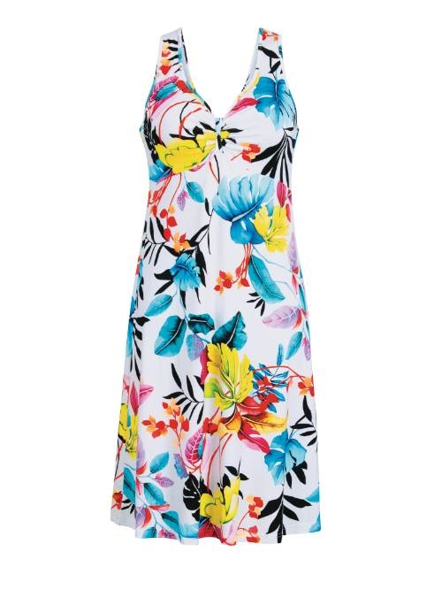 Anita Badmode Mala wit/print strandjurk