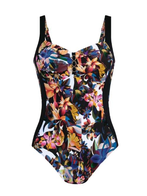 Anita Badmode Malika zwart/print badpak
