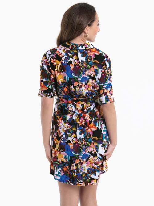 Anita Badmode Lavagna zwart/print strandjurk