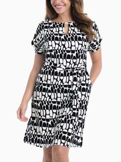 Anita Badmode Parma zwart/wit strandjurk