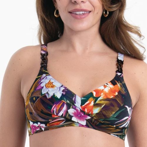 Anita Badmode Marnie zwart/bruin voorgevormde bikinitop