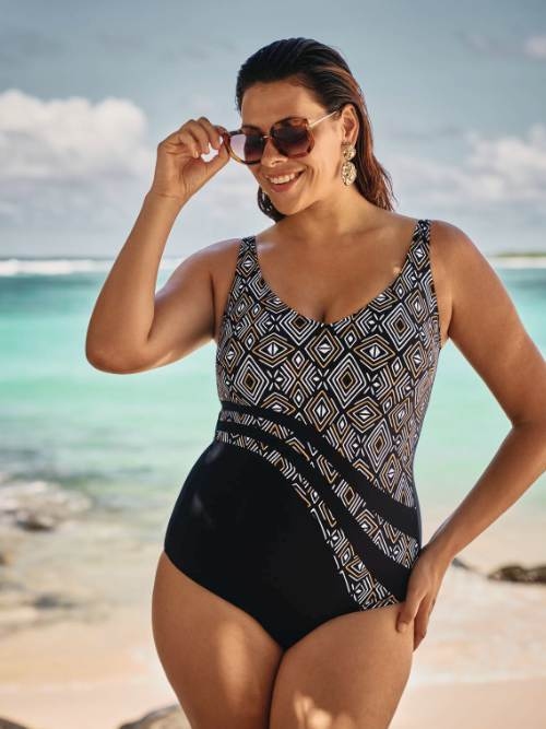 Anita Badmode Luella zwart/goud badpak