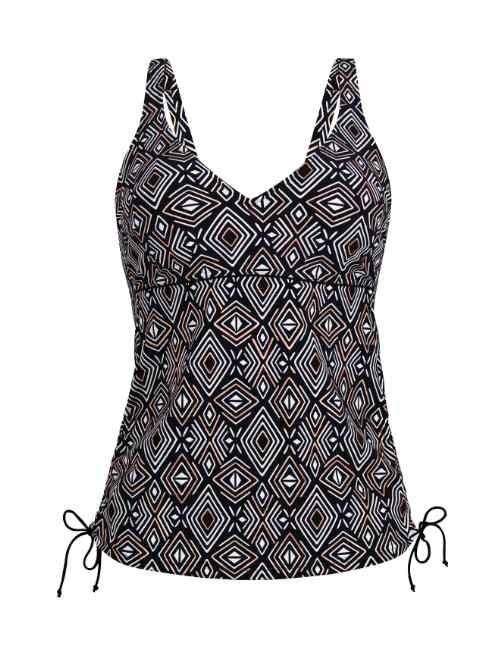 Anita Badmode Malaika zwart/goud tankini top