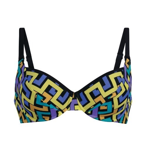 Anita Badmode Sanja zwart/print soft-cup bikinitop
