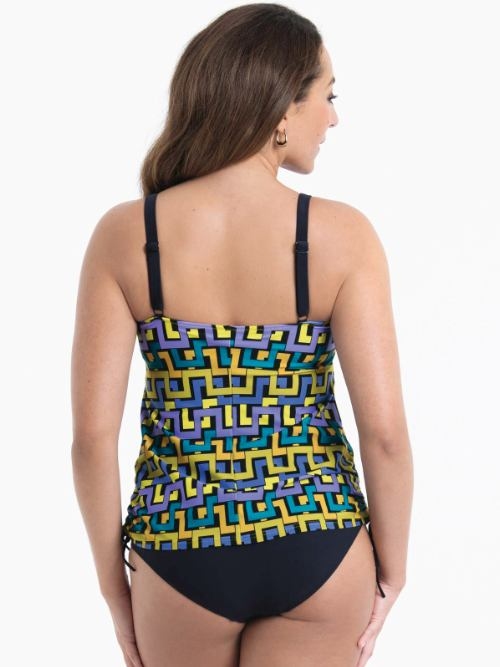 Anita Badmode Yara zwart/print tankini top