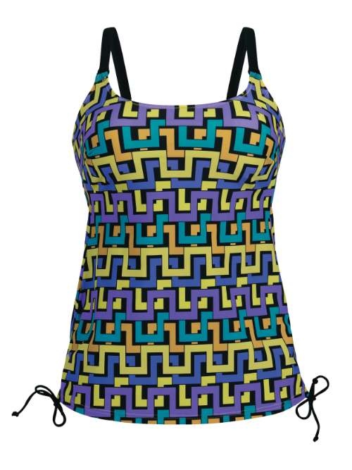 Anita Badmode Yara zwart/print tankini top