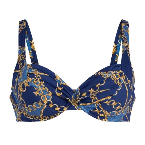Rosa Faia Badmode Hermine jeans blauw soft-cup bikinitop