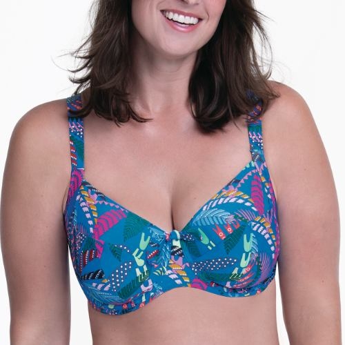 Rosa Faia Badmode Luna blauw soft-cup bikinitop