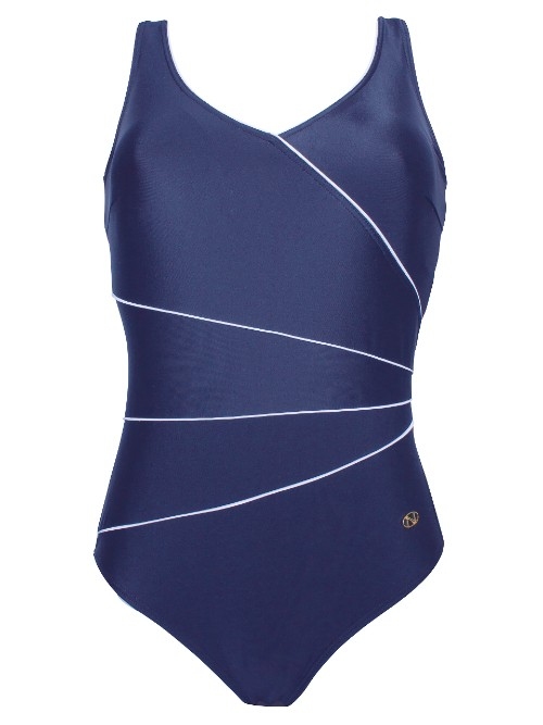 Naturana Badmode Dames marine blauw badpak