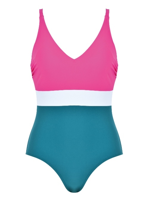 Naturana Badmode Dames blauw/roze badpak