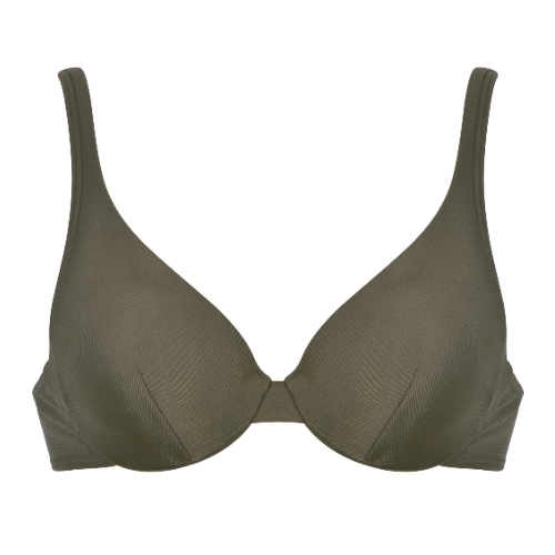 Naturana Badmode Dames olijf groen voorgevormde bikinitop