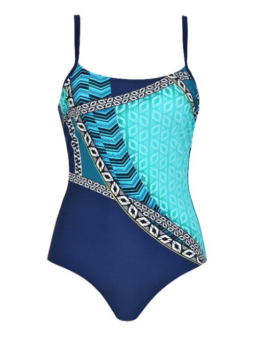 Naturana Badmode Dames marine blauw badpak
