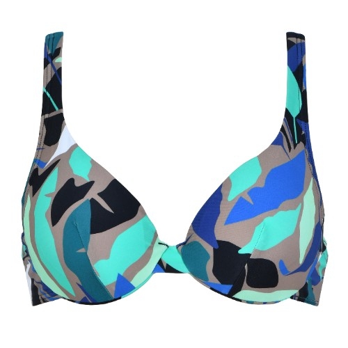 Naturana Badmode Dames zwart/khaki voorgevormde bikinitop