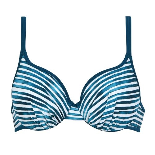 Naturana Badmode Dames groen/wit voorgevormde bikinitop