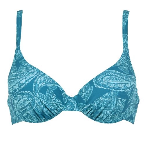 Naturana Badmode Dames blauw/groen voorgevormde bikinitop