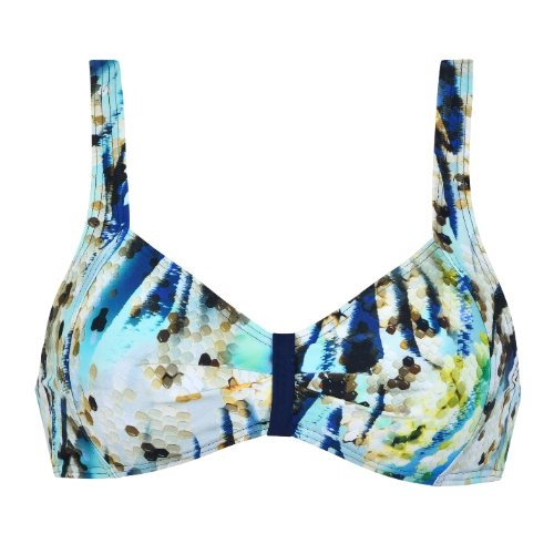 Naturana Badmode Dames blauw soft-cup bikinitop