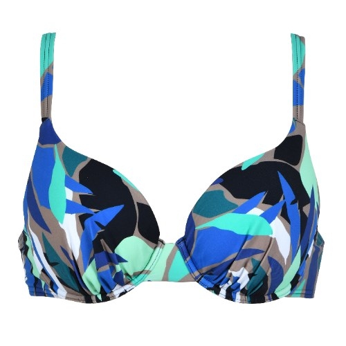 Naturana Badmode Dames zwart/khaki voorgevormde bikinitop
