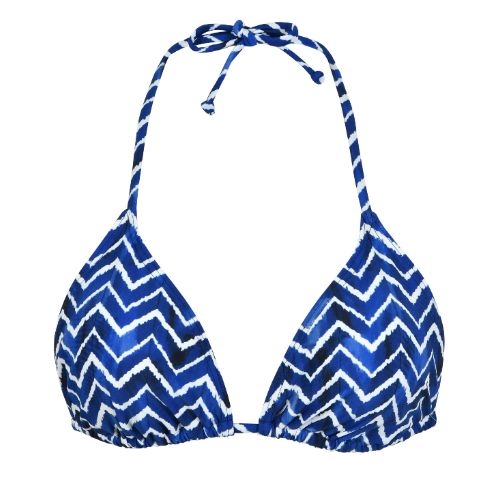 Naturana Badmode Dames blauw/wit voorgevormde bikinitop