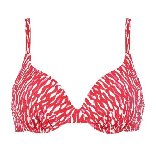 Naturana Badmode Dames rood/roze voorgevormde bikinitop