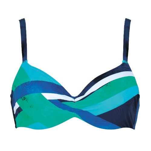 Naturana Badmode Dames petrol voorgevormde bikinitop