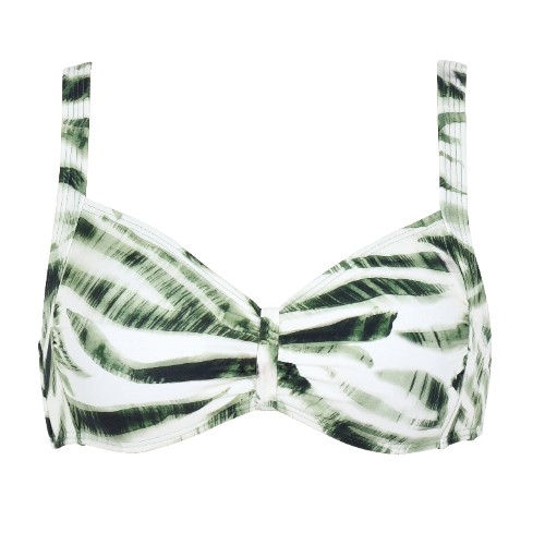 Naturana Badmode Dames groen/wit voorgevormde bikinitop