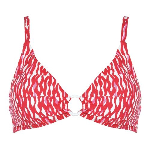 Naturana Badmode Dames rood/roze voorgevormde bikinitop