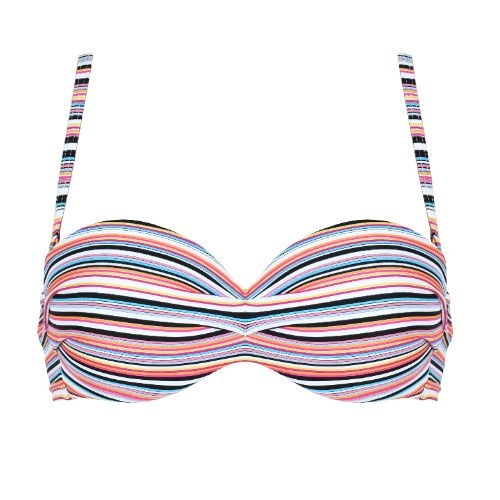 Naturana Badmode Dames wit/zwart voorgevormde bikinitop