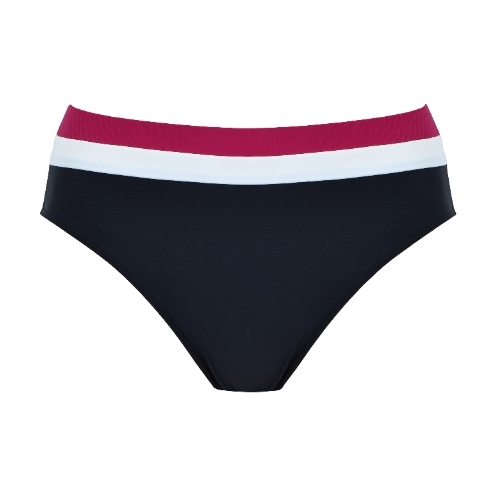 Naturana Badmode Dames zwart/paars bikini broekje