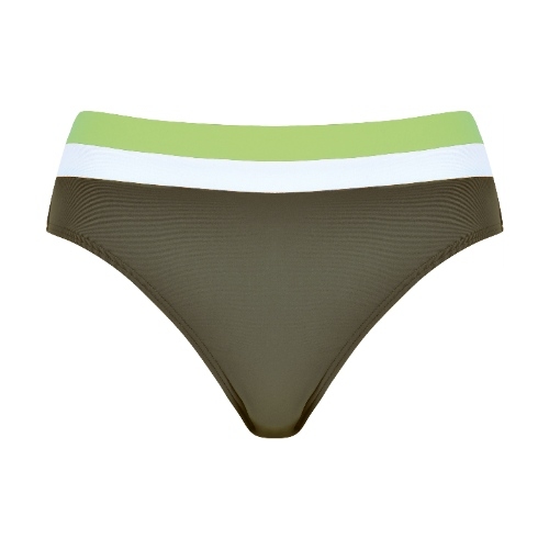 Naturana Badmode Dames groen/wit bikini broekje