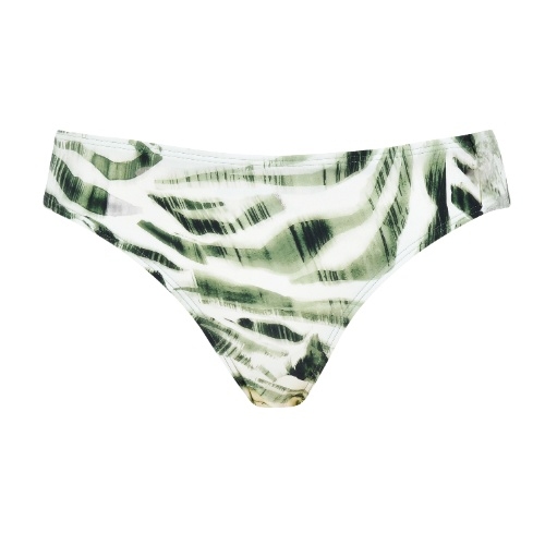 Naturana Badmode Dames groen/wit bikini broekje