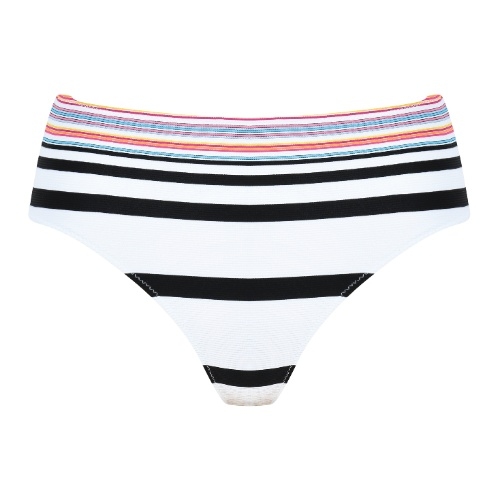 Naturana Badmode Dames wit/zwart bikini broekje