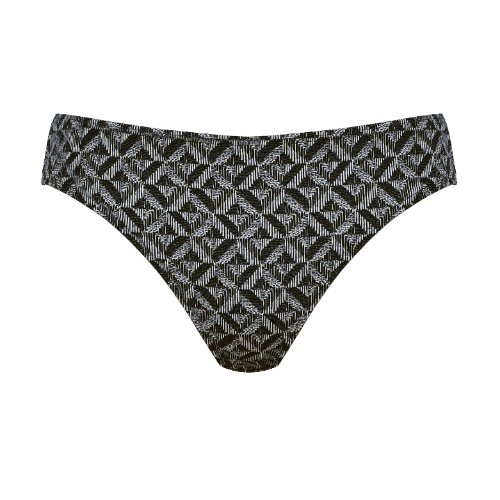 Naturana Badmode Dames zwart/print bikini broekje