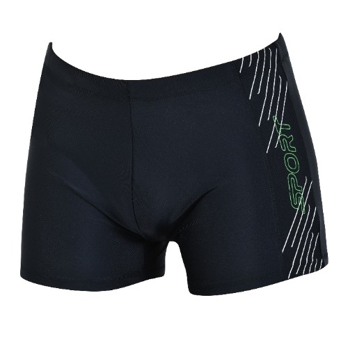 Naturana Badmode Heren zwart/groen zwemboxer