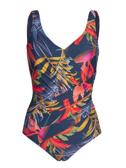 Bomain Bali marine blauw/print badpak