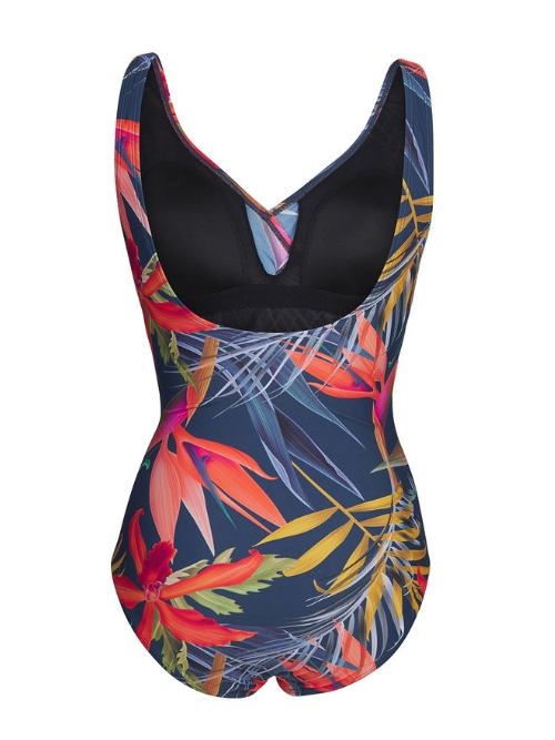 Bomain Bali marine blauw/print badpak